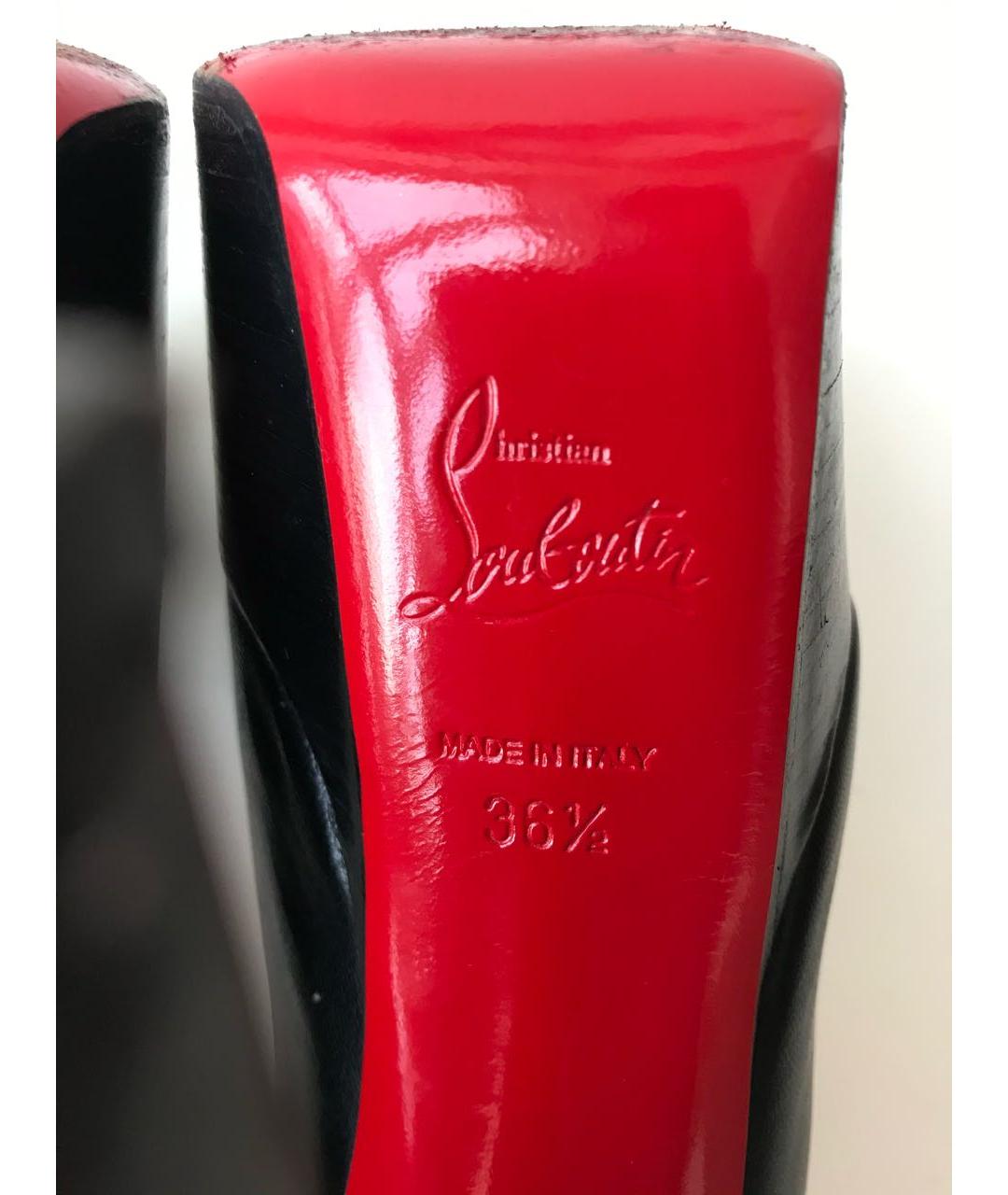 CHRISTIAN LOUBOUTIN Черные кожаные туфли, фото 7