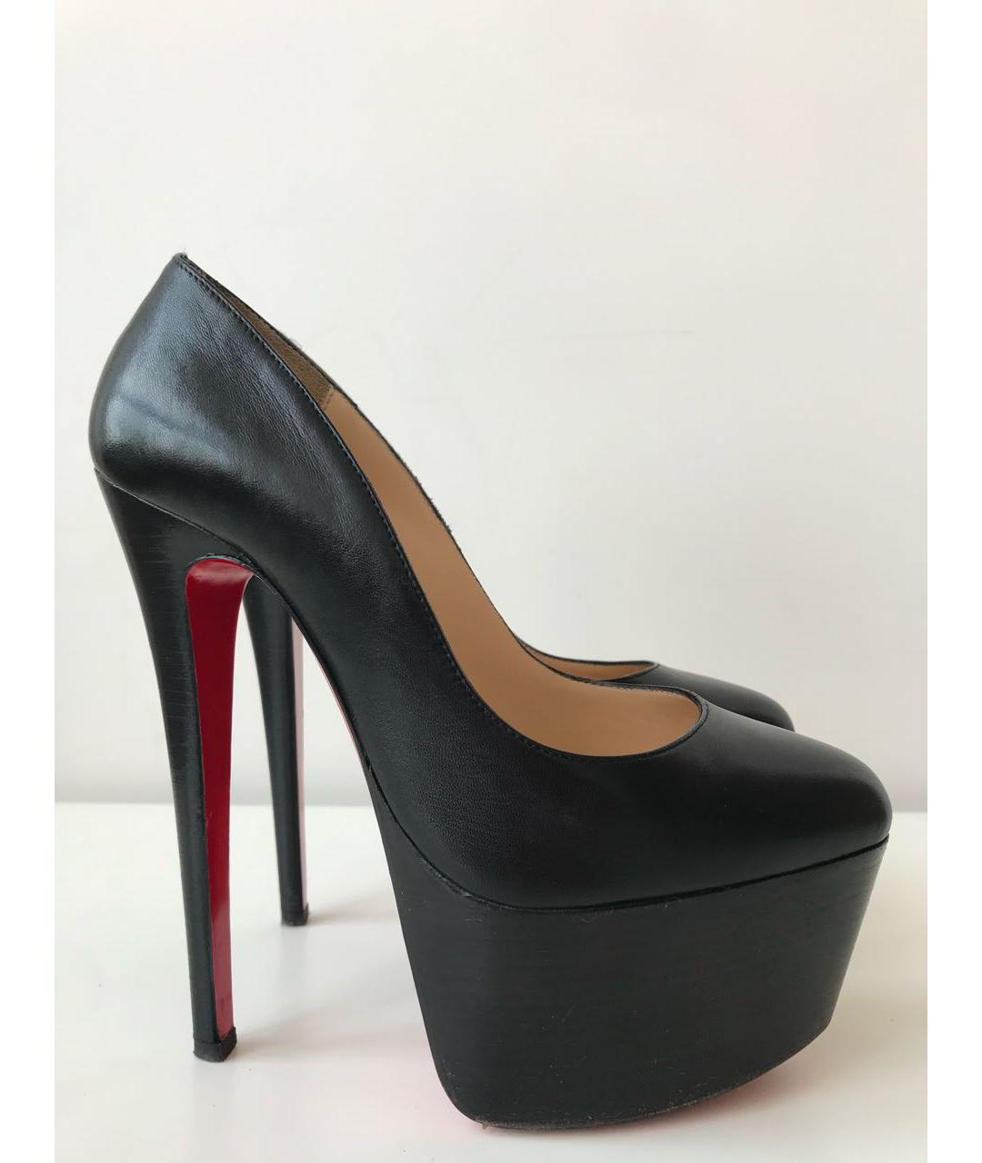 CHRISTIAN LOUBOUTIN Черные кожаные туфли, фото 9