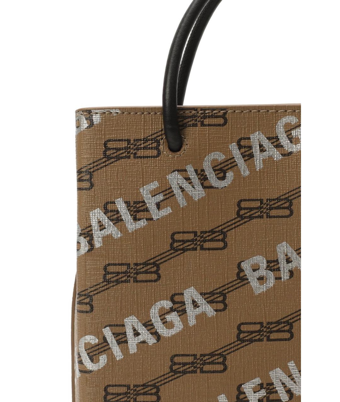 BALENCIAGA Коричневая сумка тоут, фото 3