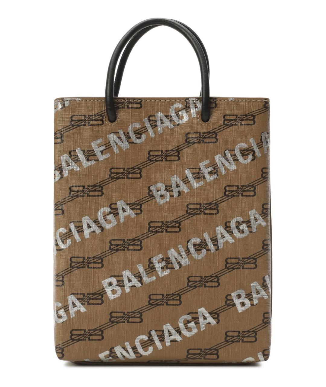 BALENCIAGA Коричневая сумка тоут, фото 8