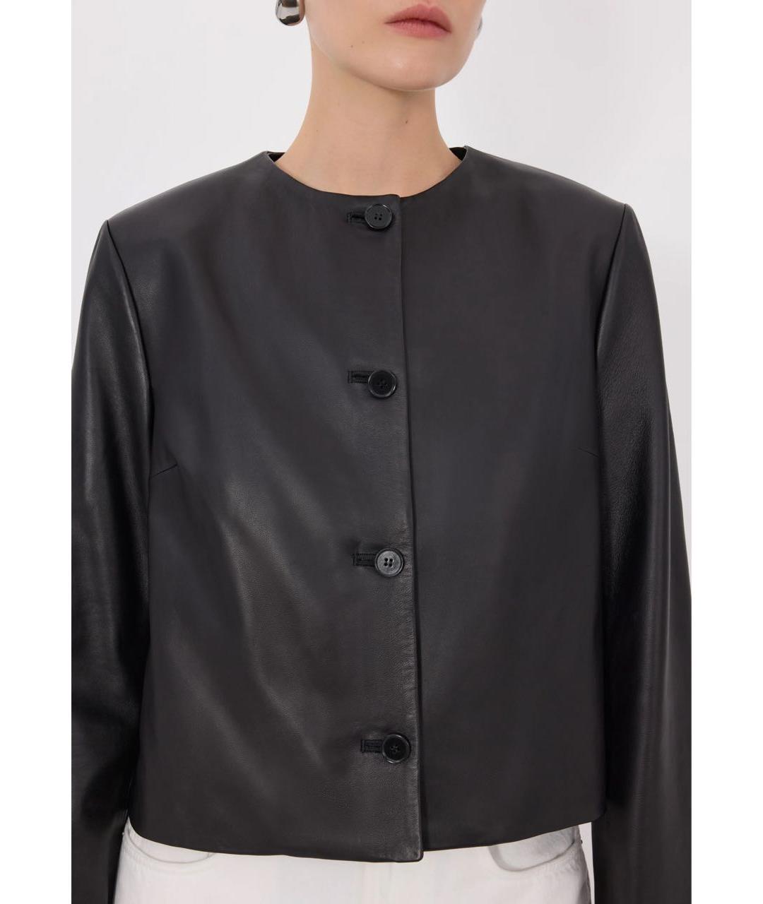 LOULOU DE SAISON Черная кожаная куртка, фото 3