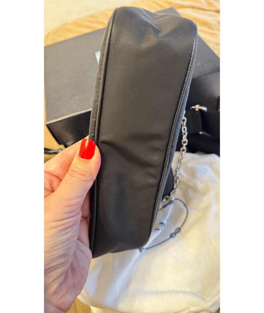 PRADA Черная тканевая сумка через плечо, фото 3