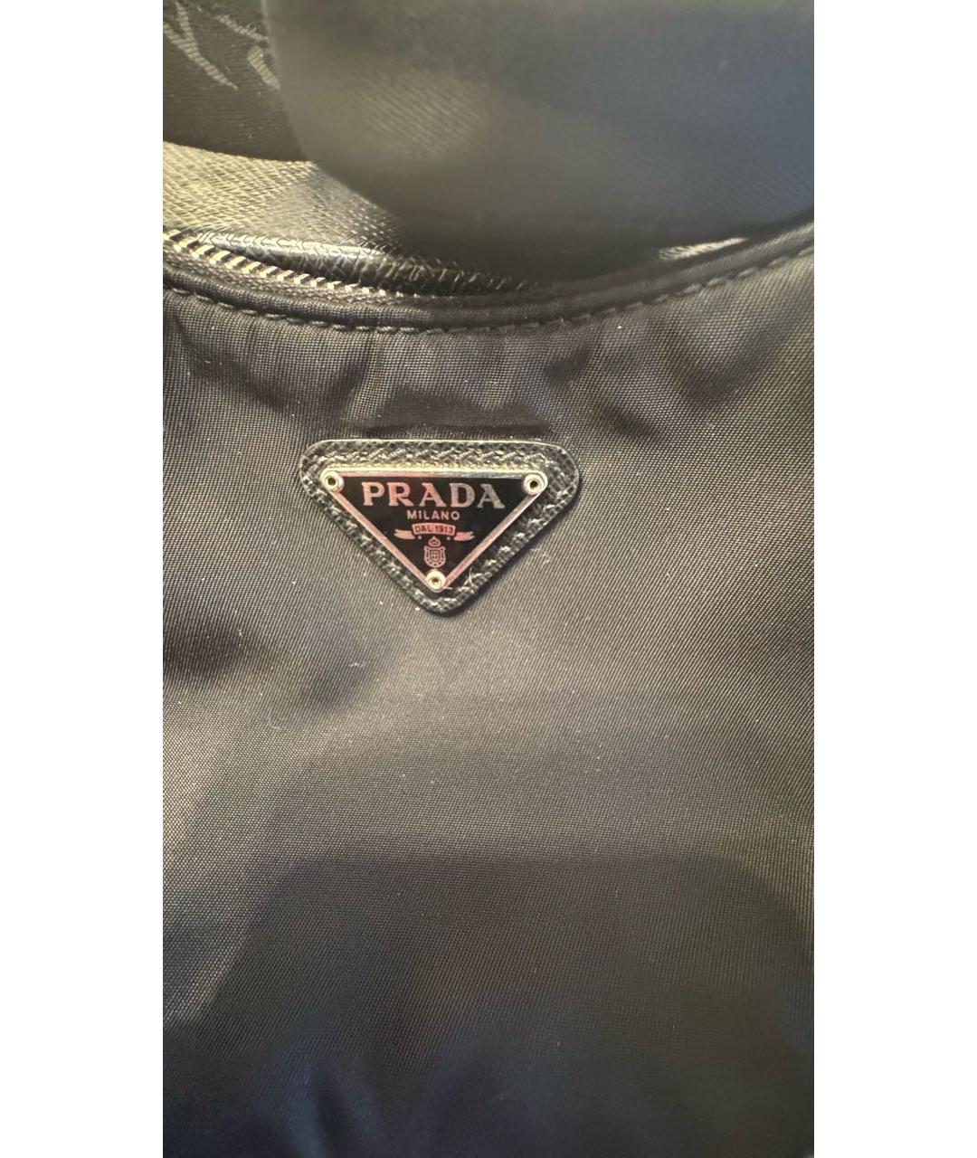 PRADA Черная тканевая сумка через плечо, фото 6