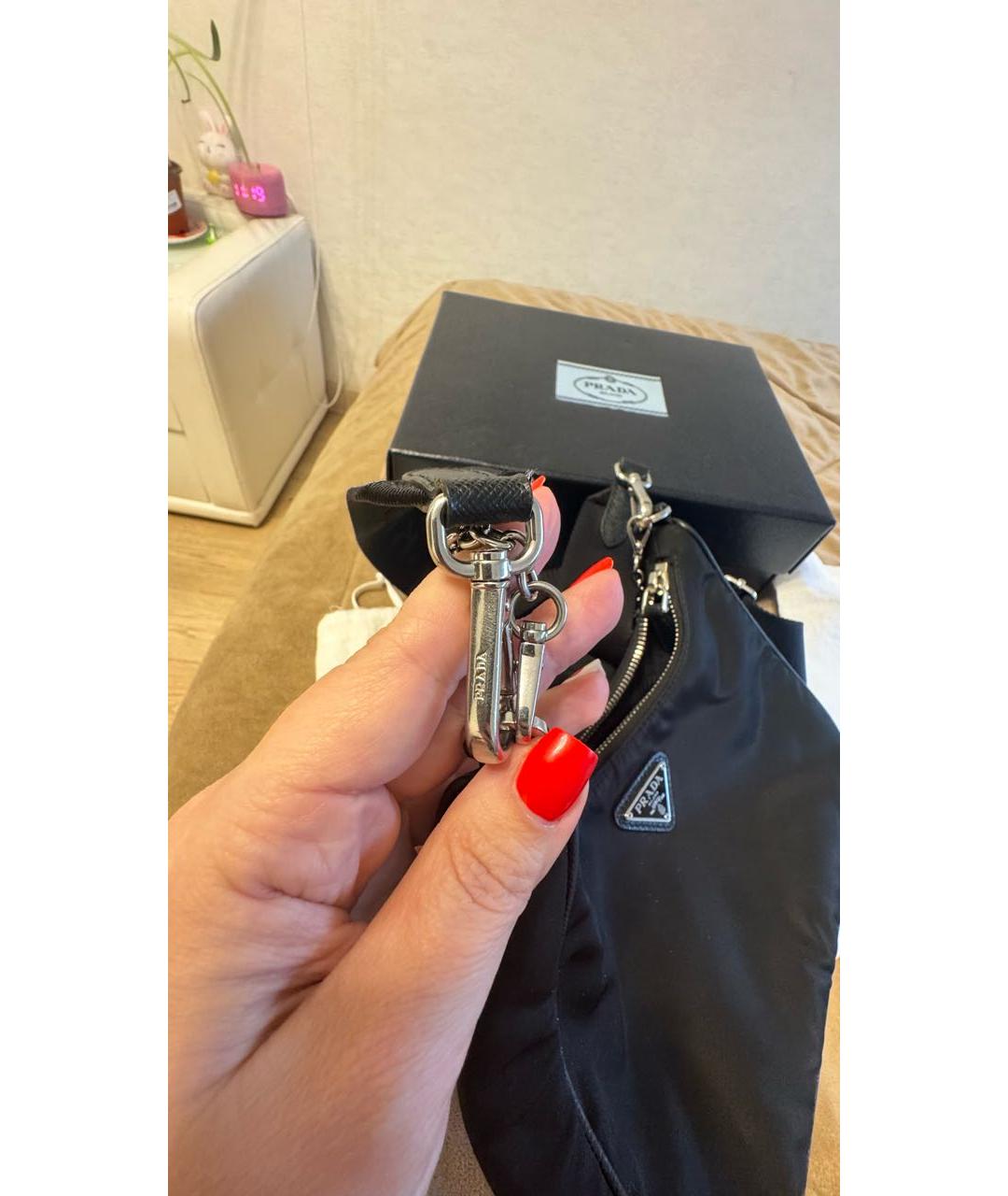 PRADA Черная тканевая сумка через плечо, фото 2