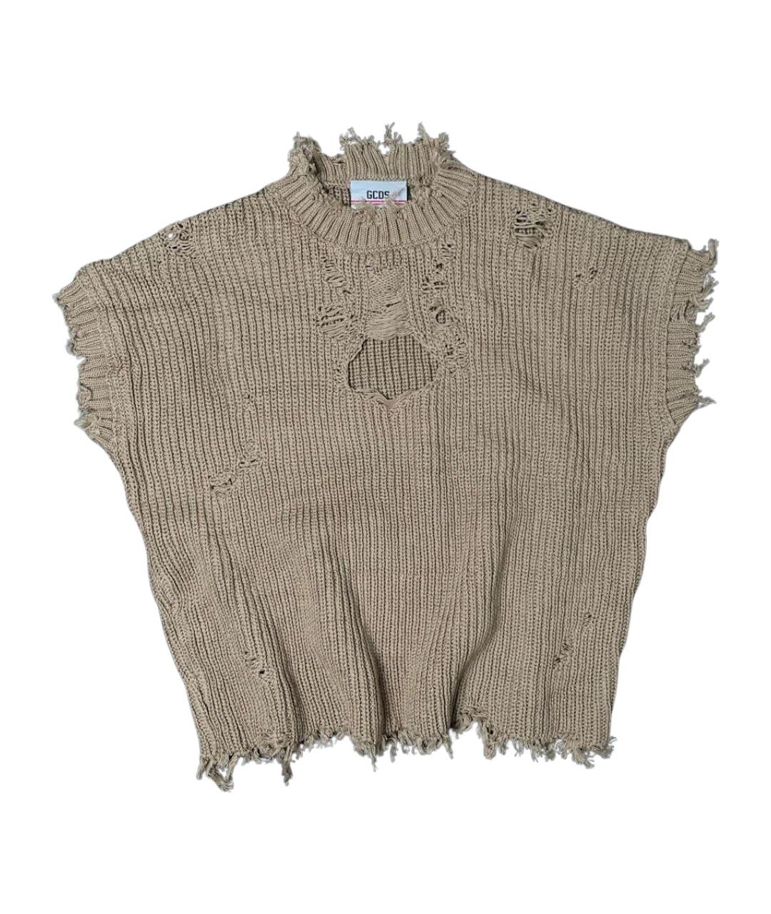 GCDS Коричневый шерстяной джемпер / свитер, фото 1