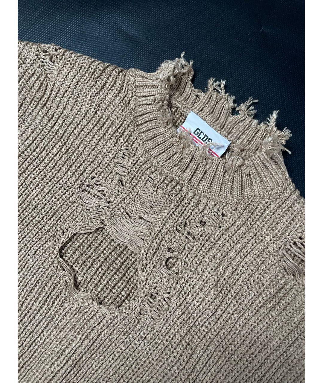 GCDS Коричневый шерстяной джемпер / свитер, фото 2