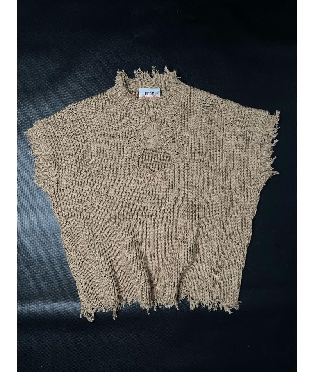 GCDS Коричневый шерстяной джемпер / свитер, фото 5