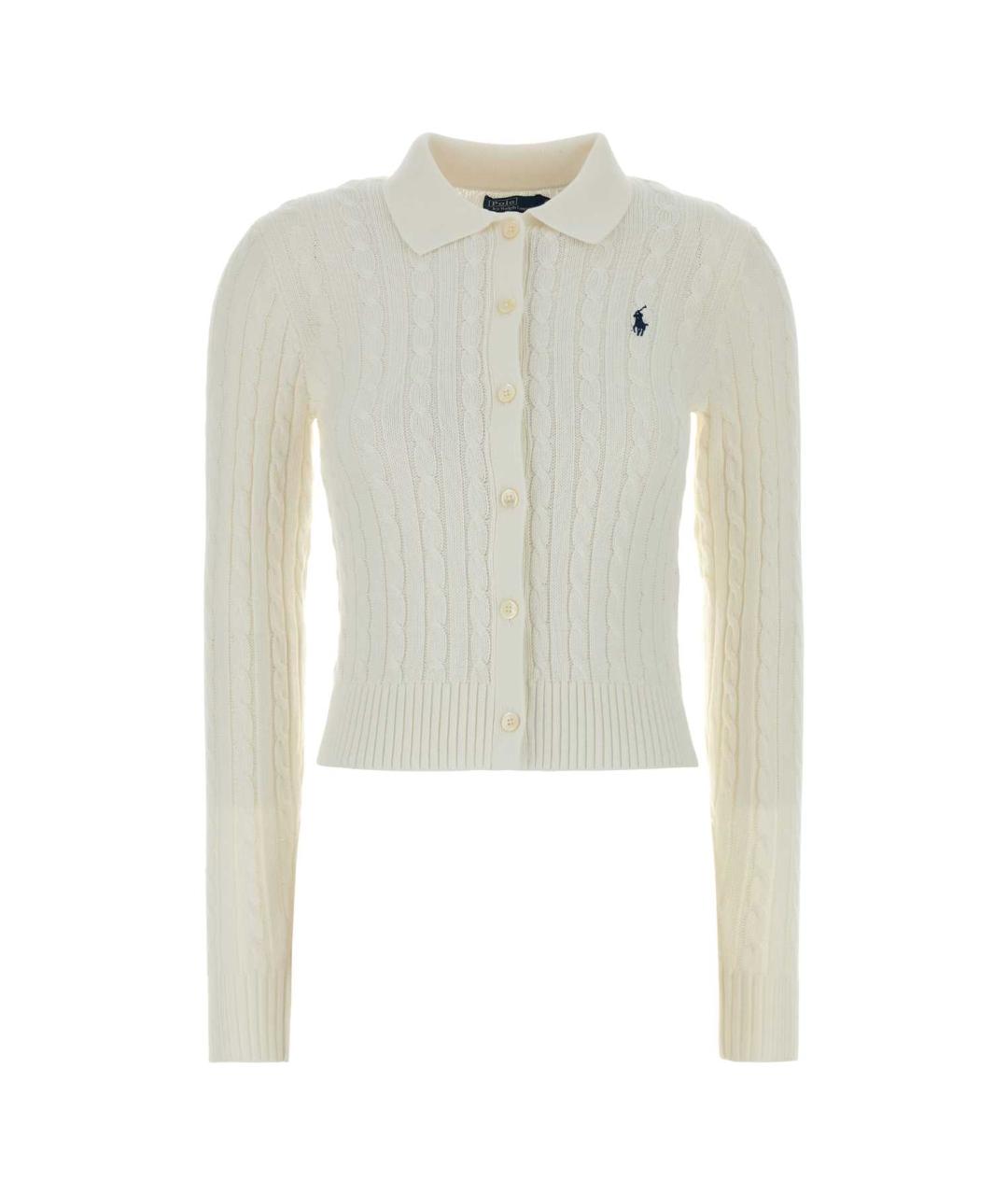 POLO RALPH LAUREN Белый хлопковый кардиган, фото 1