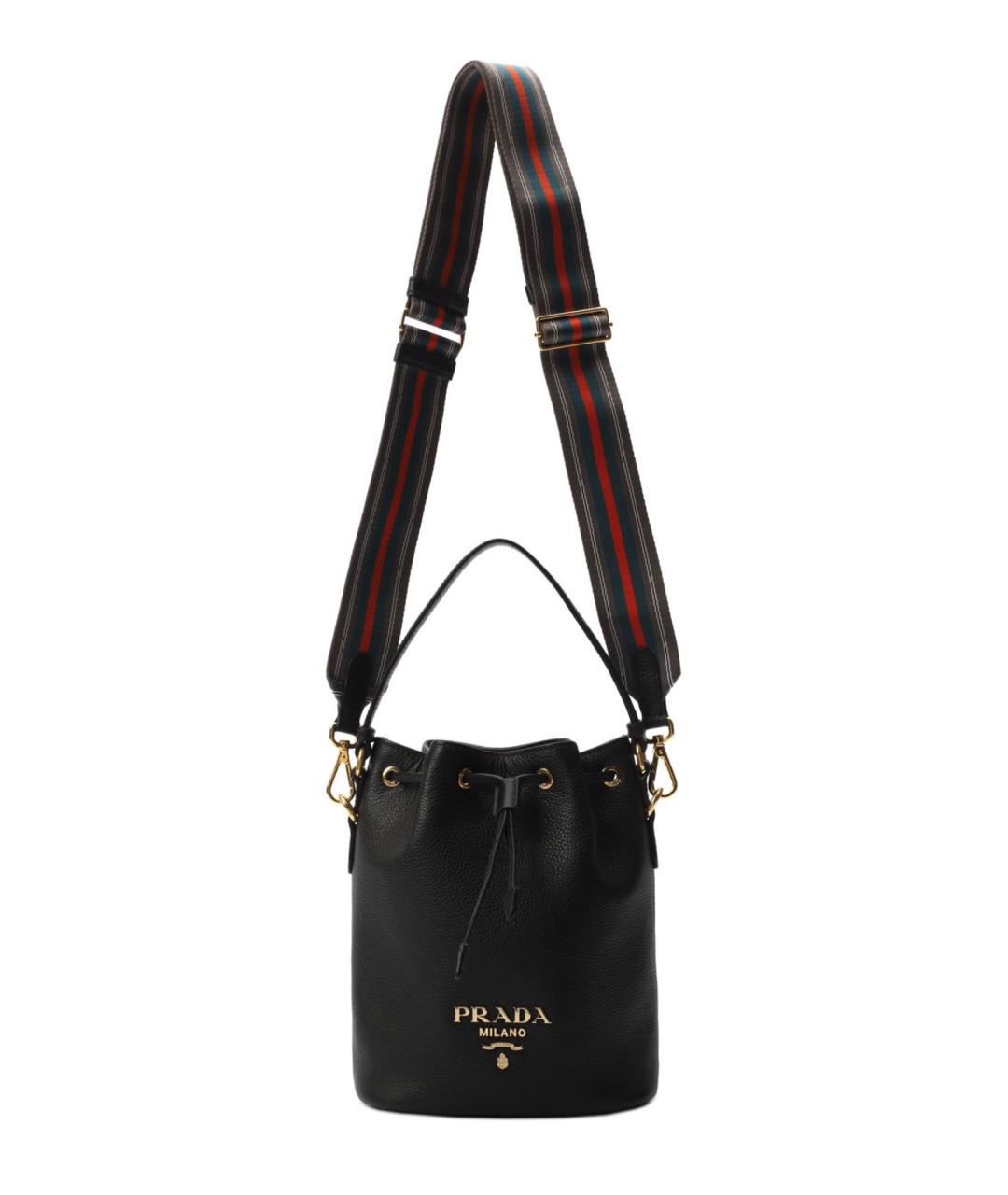 PRADA Черная кожаная сумка через плечо, фото 8