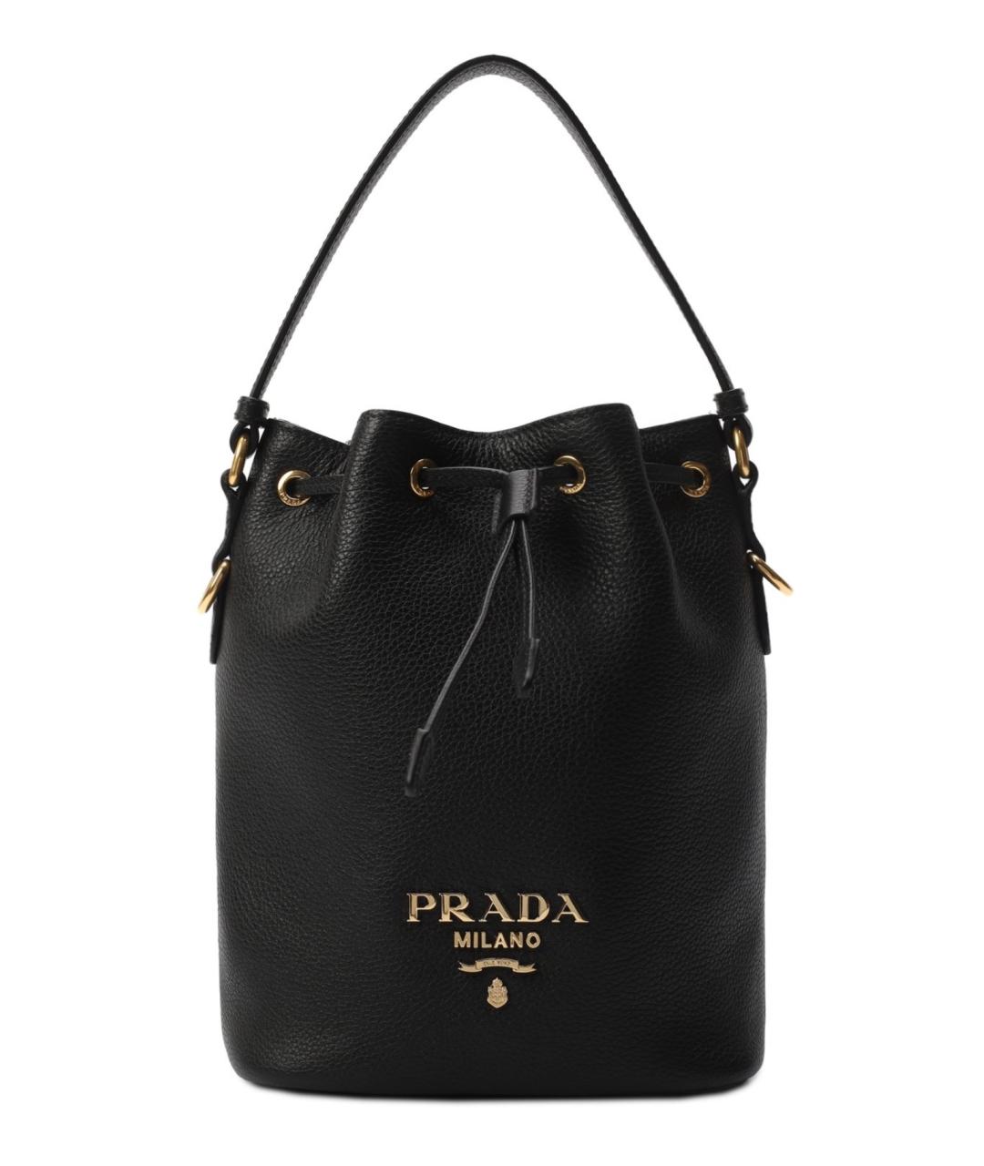 PRADA Черная кожаная сумка через плечо, фото 5