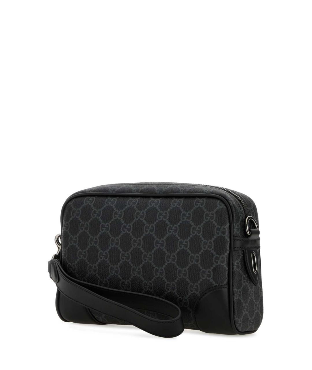 GUCCI Черная синтетическая барсетка, фото 2