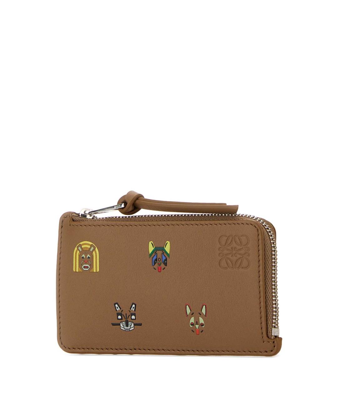 LOEWE Бежевый кожаный кардхолдер, фото 2