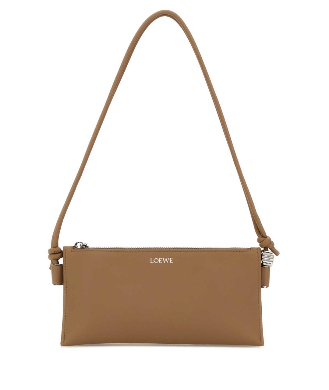 LOEWE Бежевая кожаная сумка через плечо, фото 1