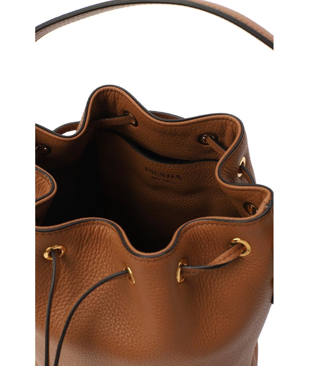 PRADA Черная кожаная сумка через плечо, фото 4