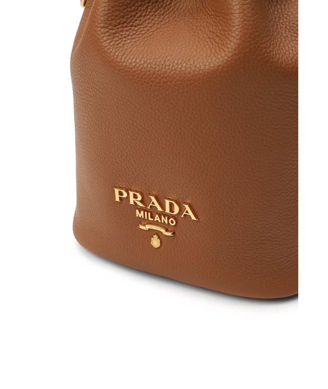 PRADA Черная кожаная сумка через плечо, фото 7