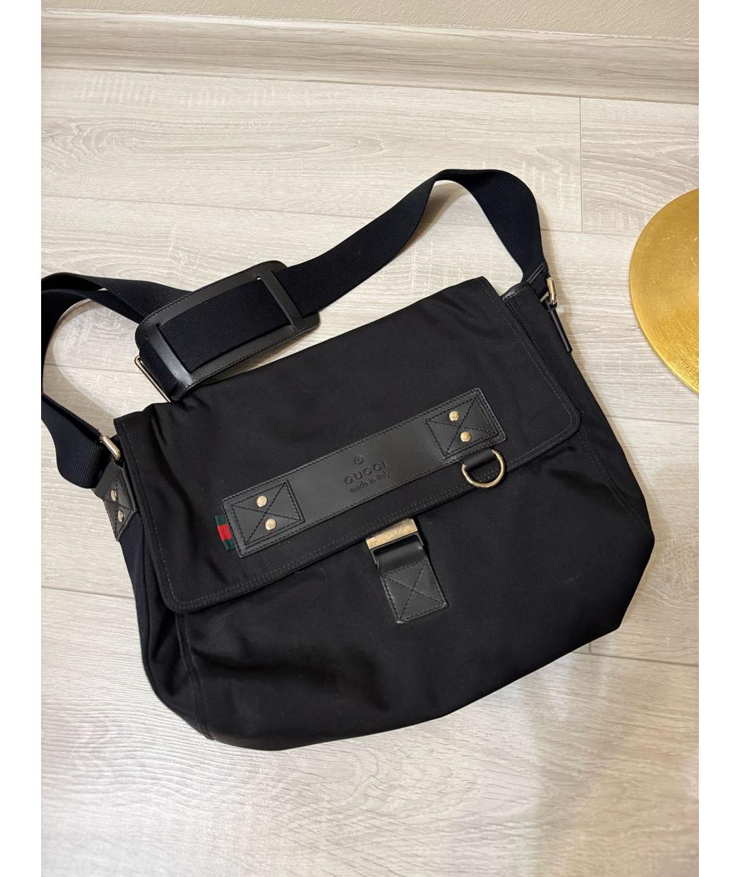 GUCCI Черная тканевая сумка на плечо, фото 8