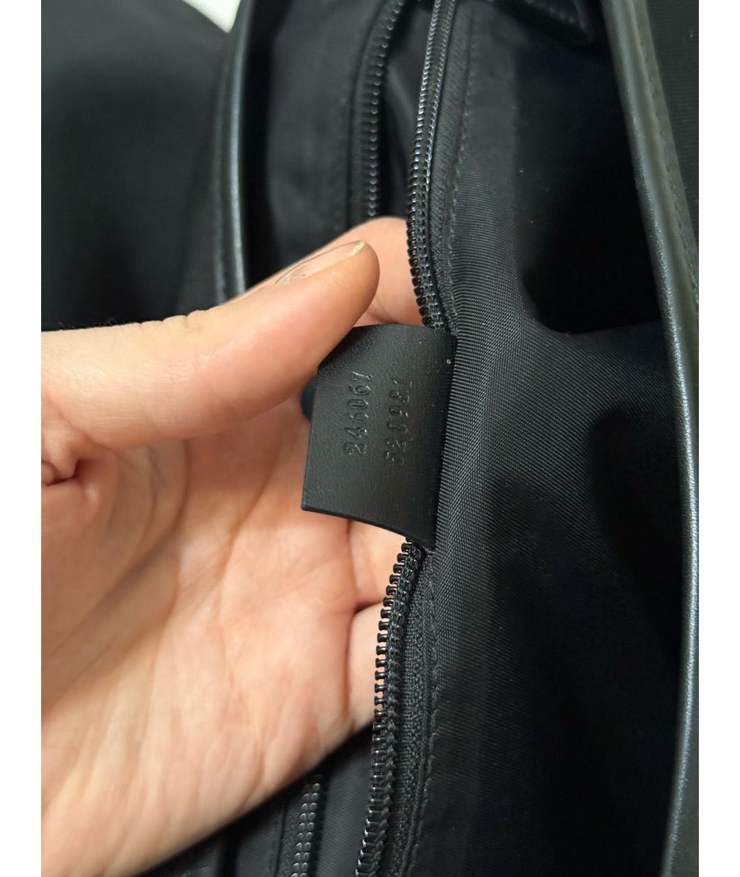 GUCCI Черная тканевая сумка на плечо, фото 4