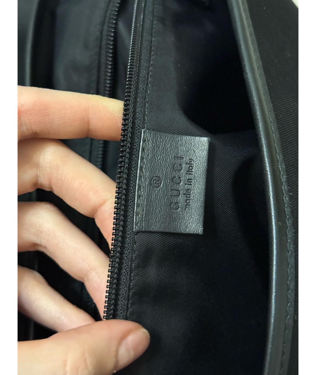 GUCCI Черная тканевая сумка на плечо, фото 5