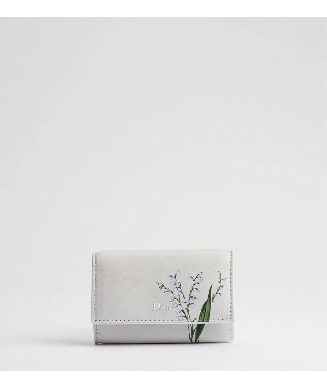 CHRISTIAN DIOR Белый кожаный кошелек, фото 5