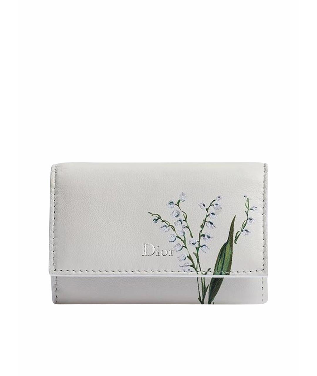 CHRISTIAN DIOR Белый кожаный кошелек, фото 1