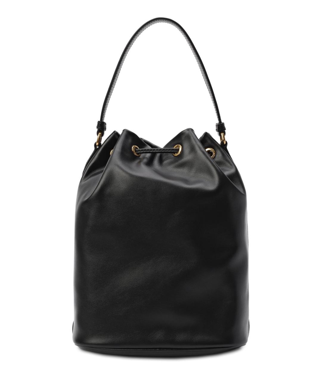 PRADA Черная кожаная сумка с короткими ручками, фото 3