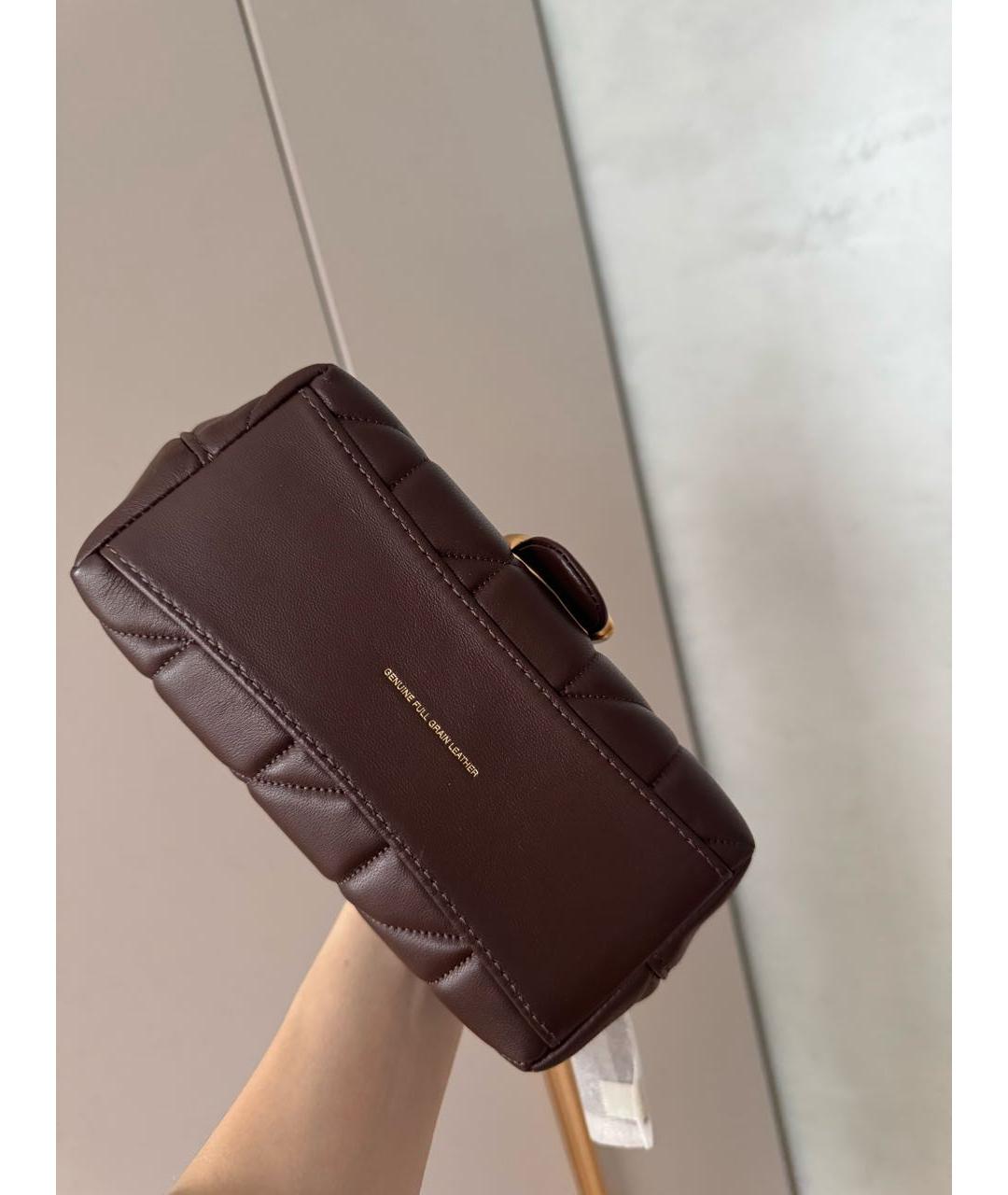 COACH Коричневая кожаная сумка через плечо, фото 5