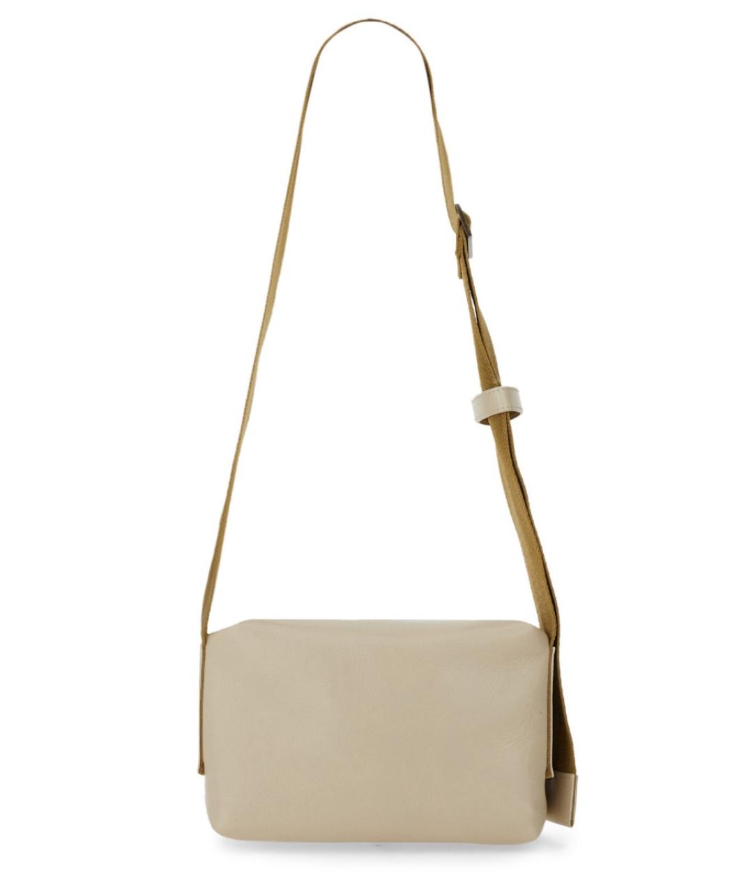 UMA WANG Белая кожаная сумка через плечо, фото 2