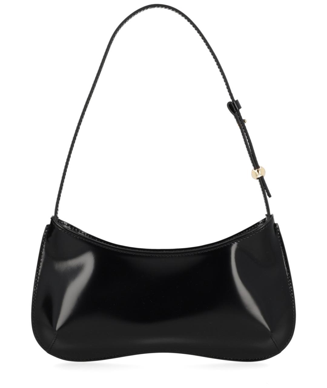 JACQUEMUS Черная кожаная сумка через плечо, фото 2