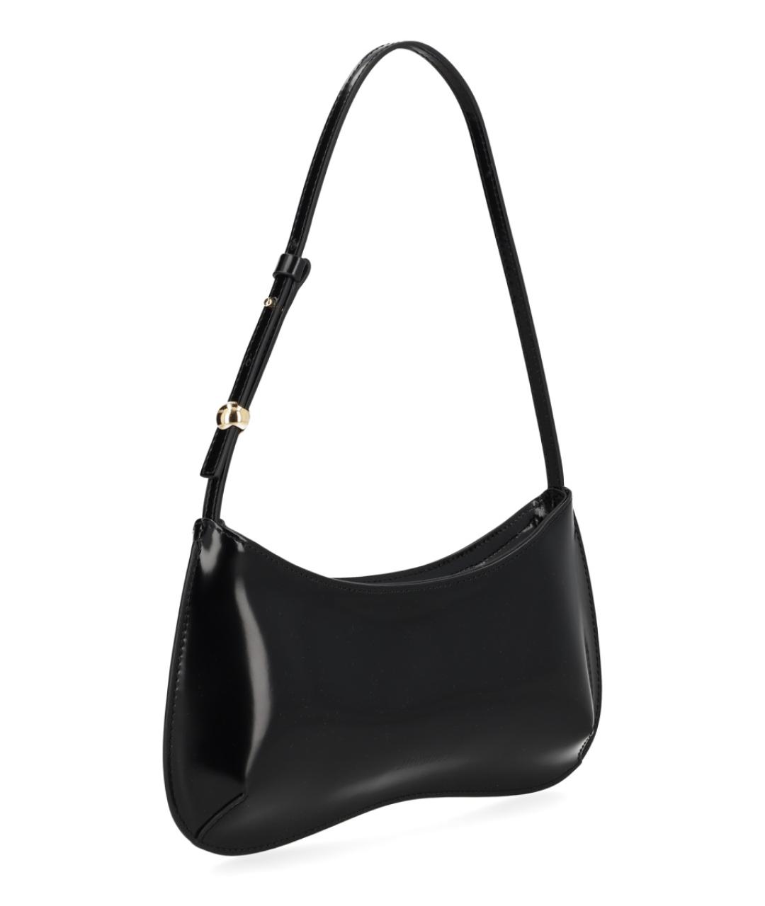 JACQUEMUS Черная кожаная сумка через плечо, фото 3