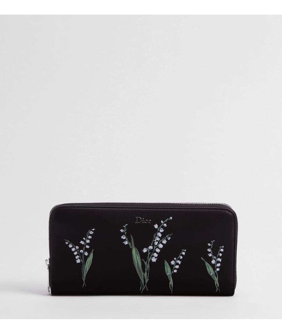 CHRISTIAN DIOR Черный кожаный кошелек, фото 5