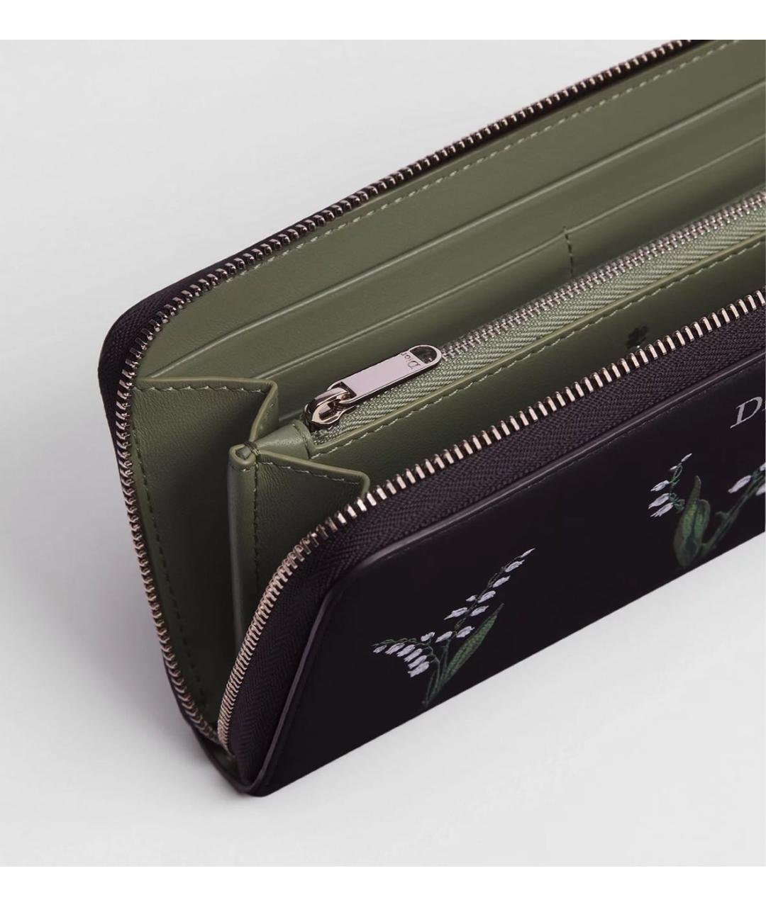 CHRISTIAN DIOR Черный кожаный кошелек, фото 4