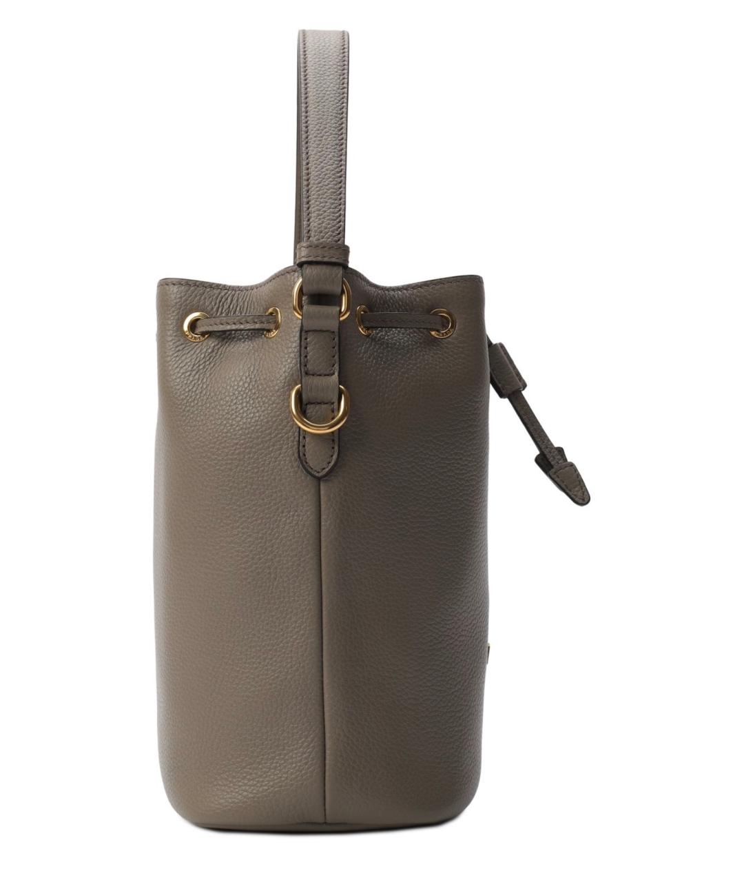 PRADA Серая кожаная сумка через плечо, фото 2