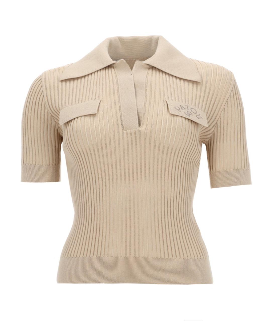 PATOU Бежевая хлопковая футболка, фото 1