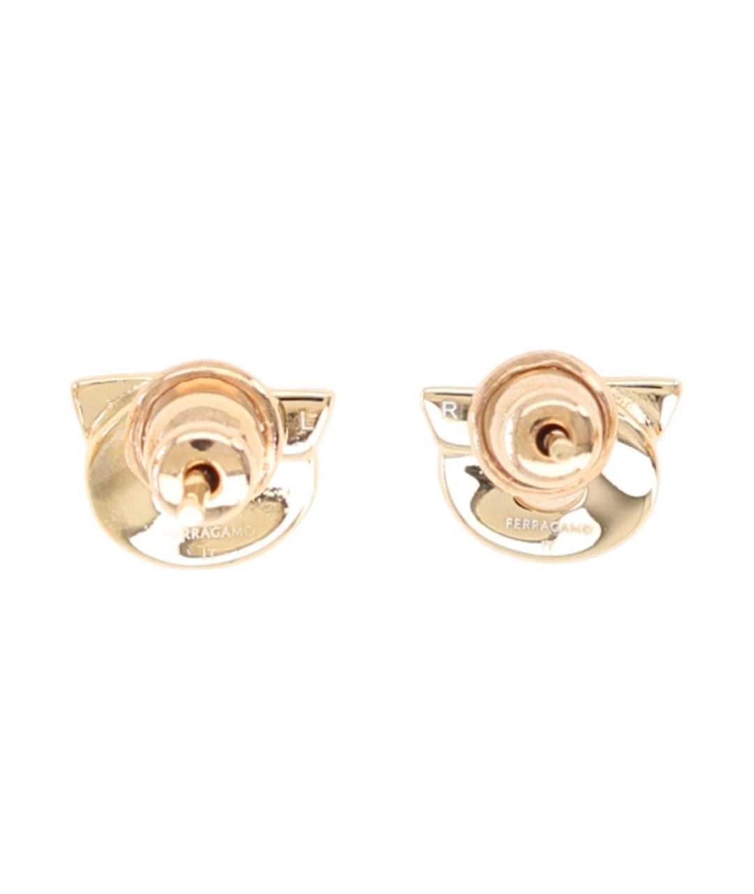FERRAGAMO Золотые металлические серьги, фото 2