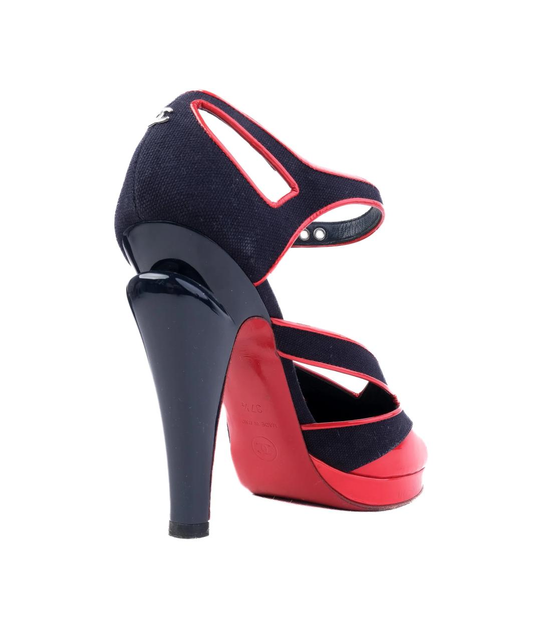 CHANEL Черные босоножки, фото 5