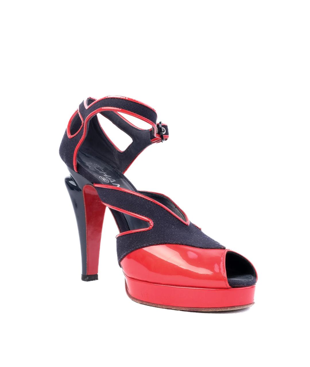 CHANEL Черные босоножки, фото 8