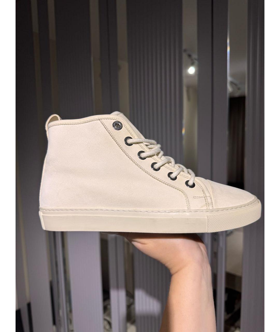 RALPH LAUREN COLLECTION Белые замшевые кеды, фото 9