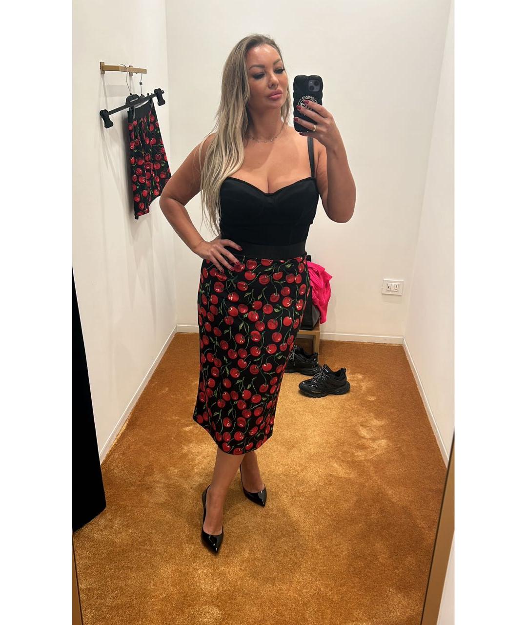 DOLCE&GABBANA Черная хлопко-эластановая майка, фото 4