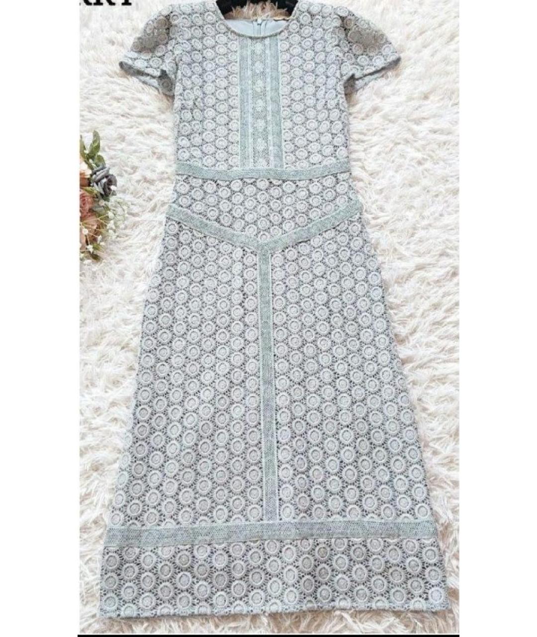 BURBERRY Голубое хлопковое повседневное платье, фото 3