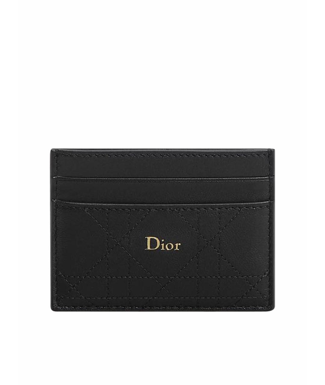 CHRISTIAN DIOR Черный кожаный кардхолдер, фото 1