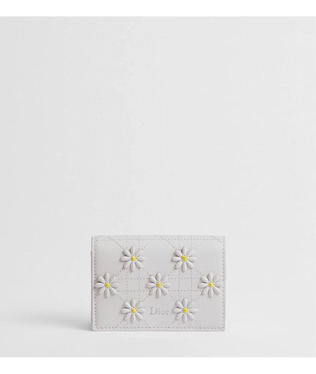 CHRISTIAN DIOR Белый кожаный кардхолдер, фото 5
