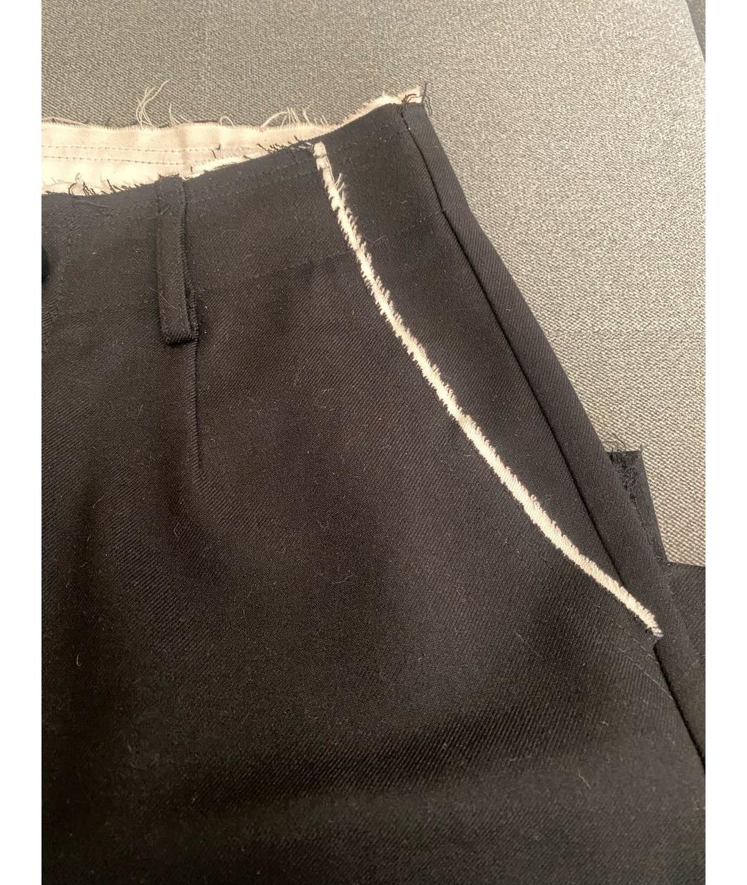 CHANEL Черные шерстяные брюки широкие, фото 4