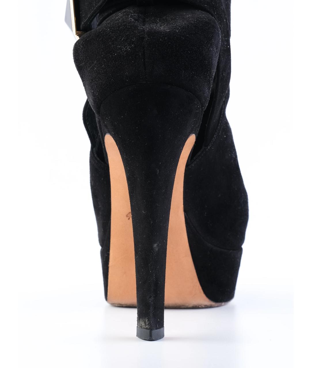 LOUIS VUITTON Черные замшевые босоножки, фото 4