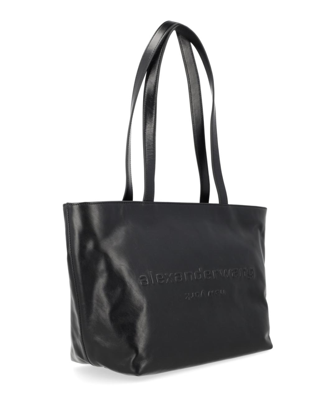 ALEXANDER WANG Черная кожаная сумка тоут, фото 2