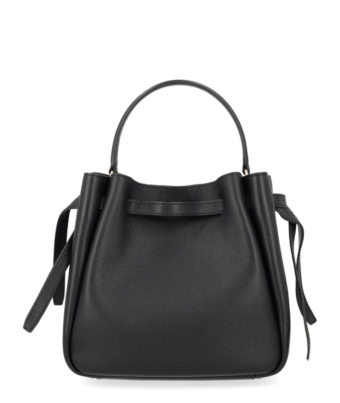 TORY BURCH Черная кожаная сумка тоут, фото 2