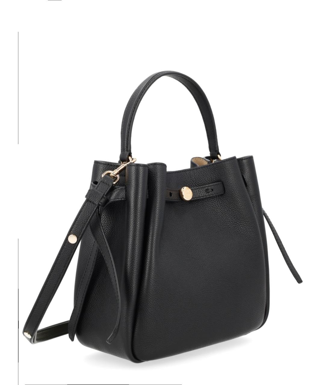 TORY BURCH Черная кожаная сумка тоут, фото 3