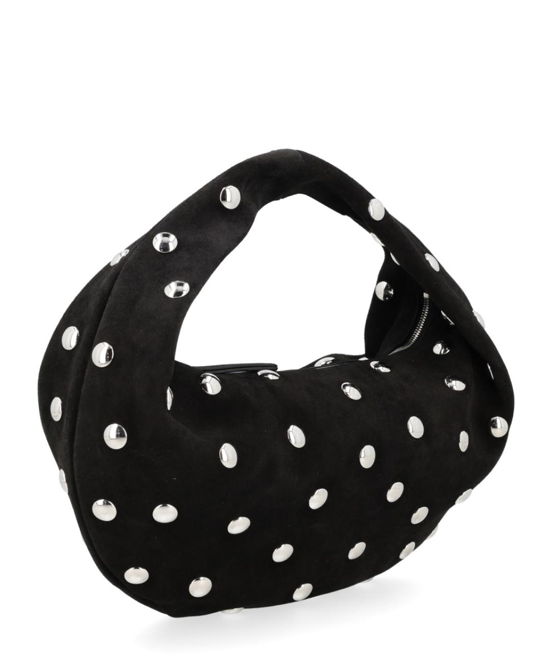 KHAITE Черная кожаная сумка через плечо, фото 3