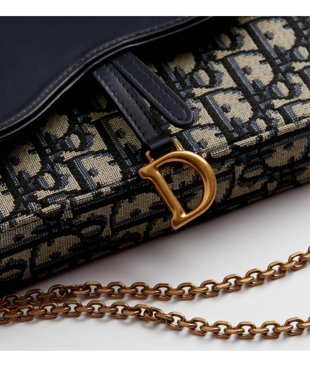 CHRISTIAN DIOR Черная кожаная сумка через плечо, фото 4