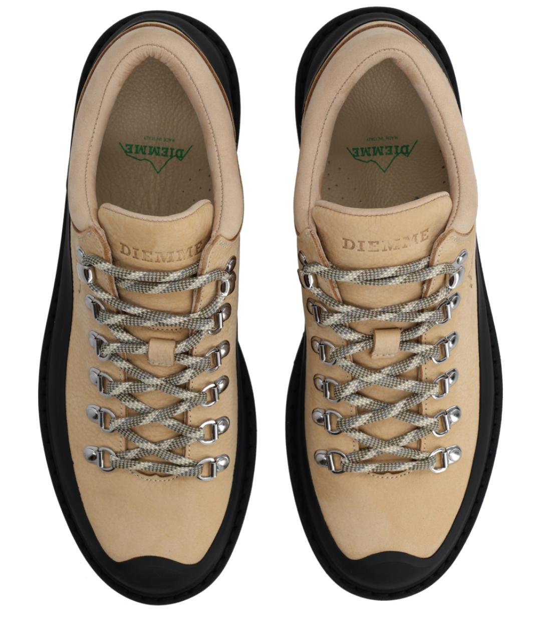 DIEMME Бежевые кожаные низкие ботинки, фото 5