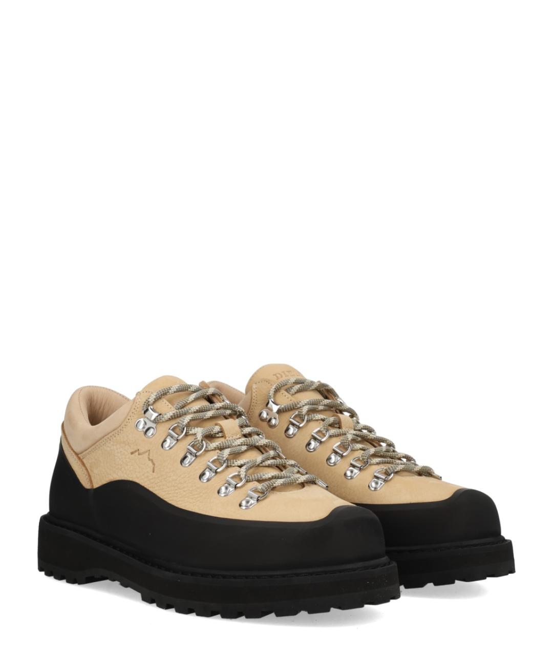 DIEMME Бежевые кожаные низкие ботинки, фото 2